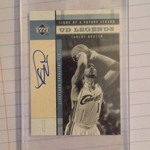 2004 upper deck legends Carlos boozer Autograph